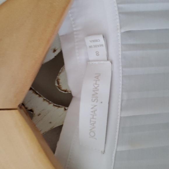 New Jonathan Simkhai Fraya Long Sleeve Cotton Blend Maxi Shirtdress - Picture 8 of 11